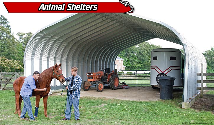 Metal Building Livestock Shelters